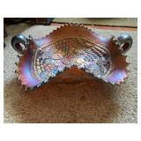 Vintage Northwood Amethyst Grape & Handled Bowl