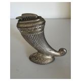 Silver-Plated Table Lighter in Cornucopia Shape