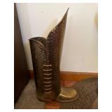 Boot-Shaped Brass Umbrella Holder
