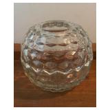 Fostoria Glass Fairy Lamp in Clear Diamond Pattern
