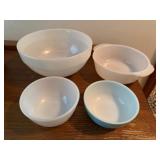 Vintage Fire King Mixing and Serving Bowl Set