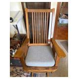 Wooden Rocking Chair with Cushion glider