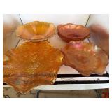 Iridescent Carnival Glass Bowls