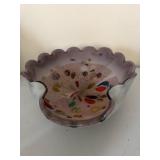 Murano-Style Multicolor Glass Bowl