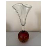 Vintage Murano Style Art Glass Vase