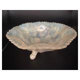 Opalescent Glass Bowl with Footed Design