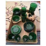 Green Pressed Glass Tableware