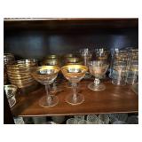 Glassware Collection with Gold Trim
