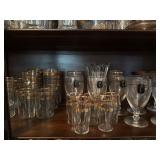 Glassware with Gold Accents