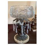Crystal and Bronze Centerpiece Bowl