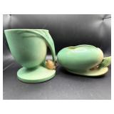 Roseville Pottery Green Pine Cone Jardiniere and