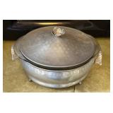 Hammered Aluminum Serving Dish with Pyrex bowl