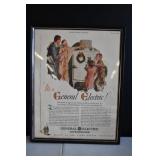 Vtg 'Its General Electric' Framed Magazine Ad