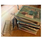 Vintage Vinyl Records With Racks