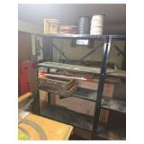 Black Metal Shelving Unit w/ Five Shelves