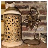 Decorative Ceramic Lantern and Star Ornament