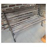 Wood and Cast Iron Garden Bench