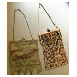 Vintage Mesh Evening Bags With Chain Handles