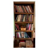 Tall Wooden Bookcase With Assorted Books