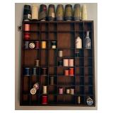 Wooden Thread Spool Organizer Rack
