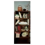 Wooden Bookcase With Miscellaneous Items