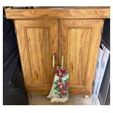Wood Cabinet With Brass Ball Feet