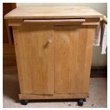 Wood Kitchen Cart with Butcher Block Top