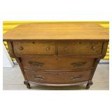 American Empire-Style Tiger Oak Bowfront Chest
