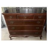 Mahogany Chest w/ 6 Drawers and Brass Pulls