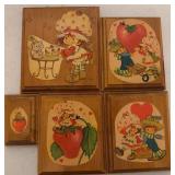 Strawberry Shortcake Wood Plaque Set