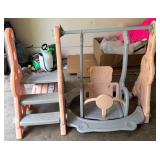 Kids Plastic Slide and Swing Set