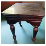 Black Wood Side Table w/ Turned Legs