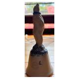 1992 Coon Creek Howling Wolf Stoneware Bell