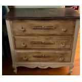 Three-Drawer Wood Dresser w/ Decor Accents