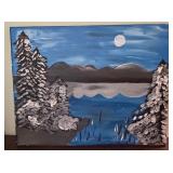 Two Acrylic Landscape Paintings on Canvas