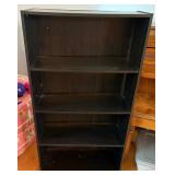 Black Four-Shelf Bookcase w/Wood Finish