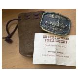 Great American Solid Brass Buckle w/ Pouch