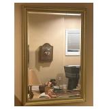 Gold-Framed Wall Mirror, 24"x33"