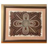 Framed Aboriginal Dot Art, 24 x 29 Inches