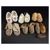 Vintage Beaded Children's Moccasins