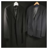 Men's Cashmere Dress Coat and Suit Set