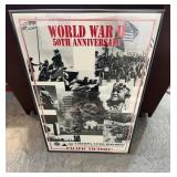 WWII 50th Anniversary Framed 20ï¿½x30ï¿½