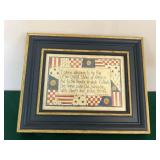 Framed Pledge of Allegiance Art 9.5ï¿½x7.5ï¿½