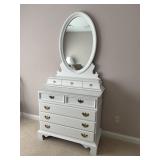White Lexington Dresser With Mirror