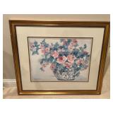 Framed Nancy Grund Floral Artwork 36.5ï¿½x31ï¿½