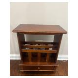Vtg Wooden Side Table Organizer 22ï¿½x11.5ï¿½x27.5ï¿½