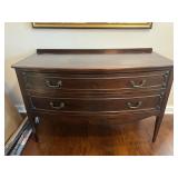 Vtg Wooden 2-Drawer Sideboard 48ï¿½x23ï¿½x32.5ï¿½