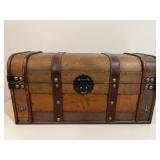 Vtg Wooden Storage Trunk 16ï¿½x7.5ï¿½x8ï¿½