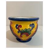 Handpainted Ceramic Bowl 8ï¿½x6.5ï¿½