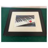 Framed Piano Art Print by Artist 17ï¿½x13.5ï¿½